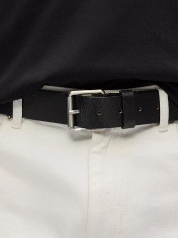 KARL LAGERFELD JEANS Bälte 'CRACKED' i svart: framsida