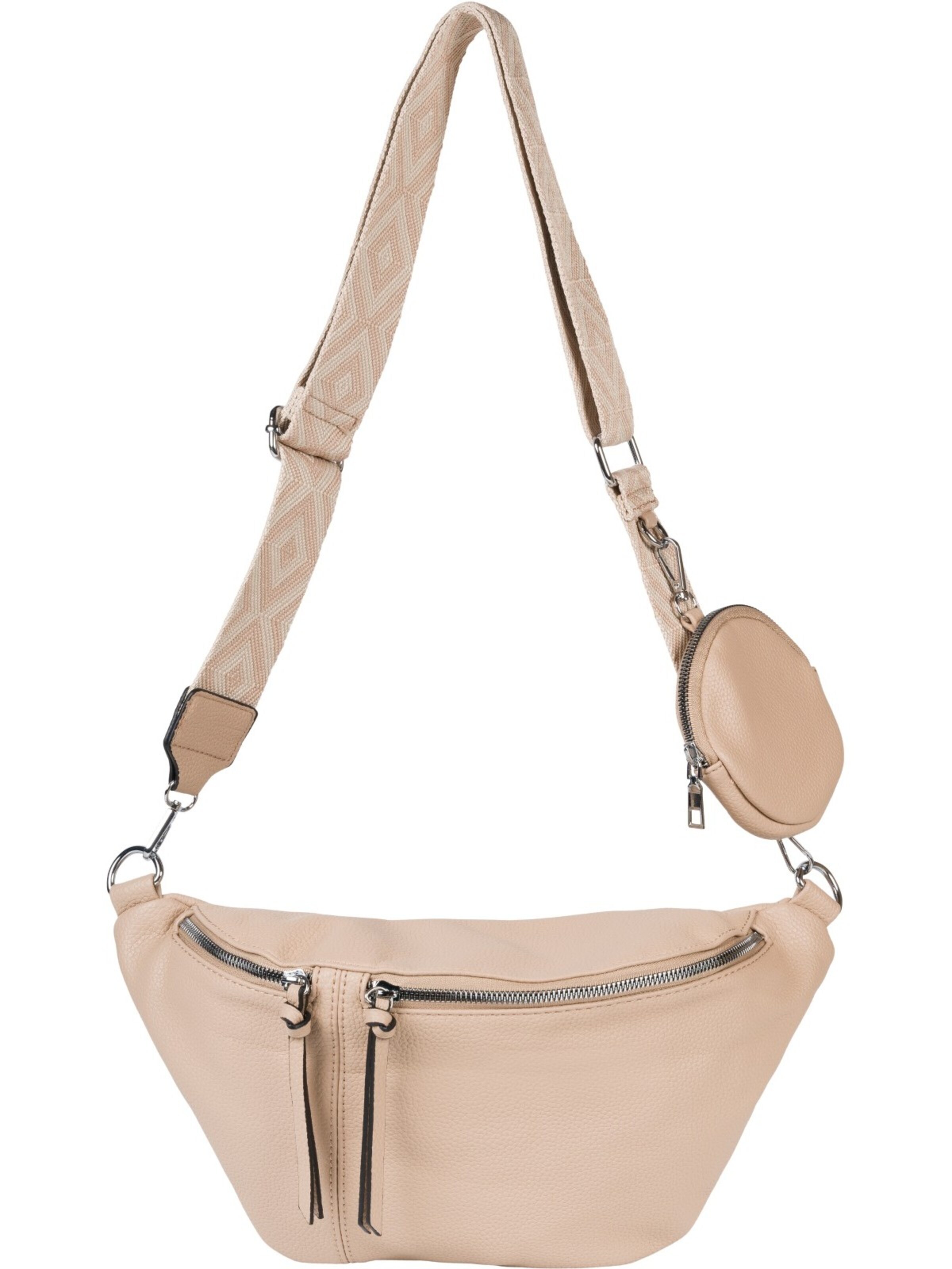 styleBREAKER Crossbody bag 'Halbmond Crossbody Bag Set 3-Teilig' in Brown: front