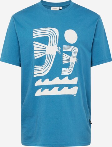 DEDICATED. Shirt 'Stockholm Seagulls And Waves' in Blue: front