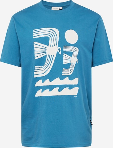 DEDICATED. Shirt 'Stockholm Seagulls And Waves' in Blauw: voorkant
