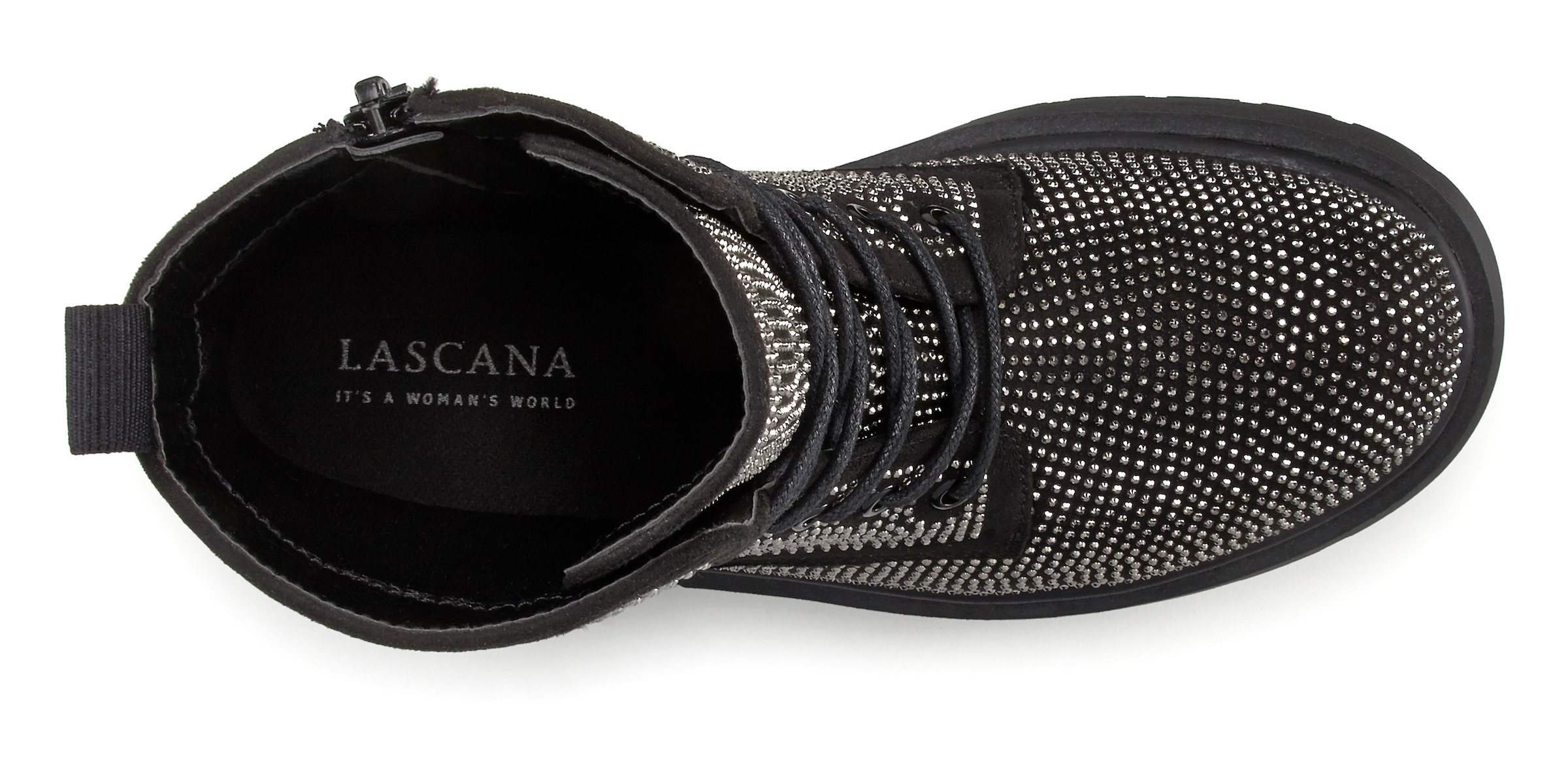 Bottines à lacets LASCANA en argent