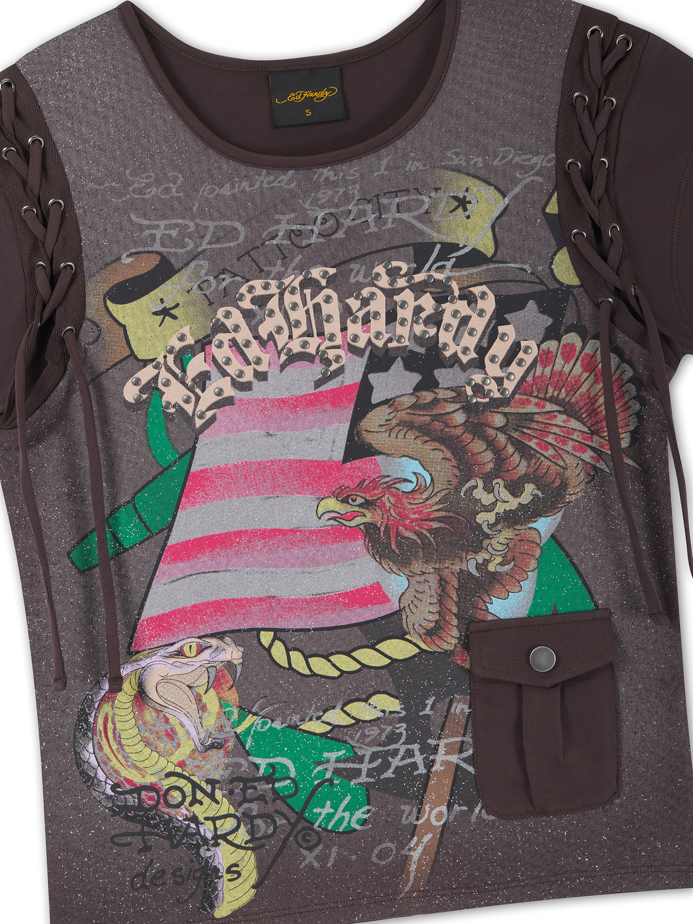 Ed Hardy - Camiseta en marrón
