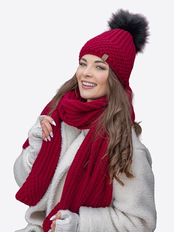 Vivisence Mütze '7016 Set' in Rot