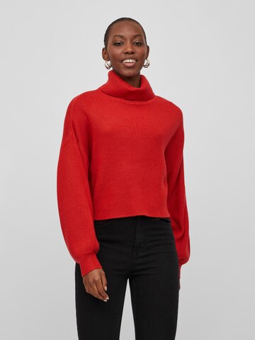 VILA Sweater 'PLAMENA' in Red: front