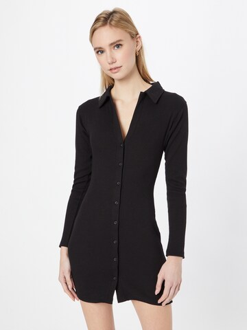 Nasty Gal Knitted dress in Black: front