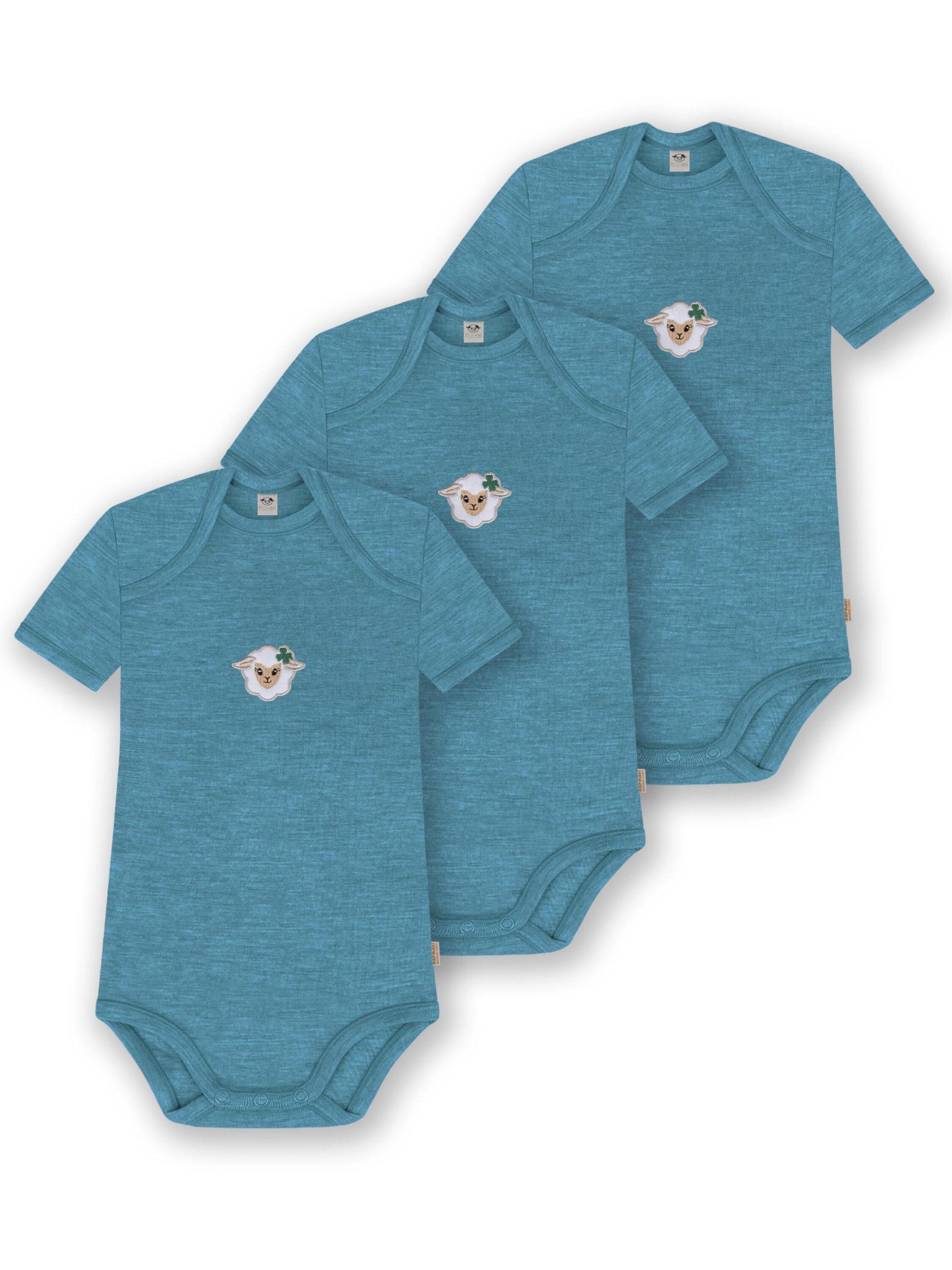 Barboteuse / body 'Tauranga' normani en bleu : devant