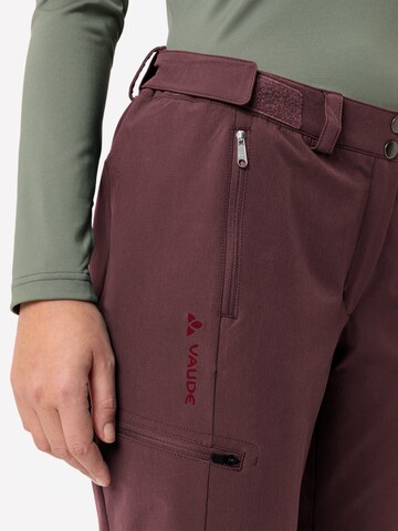 VAUDE Regular Weatherproof pants 'W Skomer Winter P II' in Brown