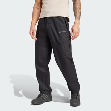 ADIDAS TERREX Regular Outdoorbroek 'Xploric' in Zwart: voorkant