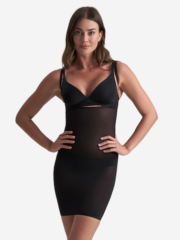 Bye Bra - Vestido de corpiño 'Powermesh Open Bust Dress' en negro: frente