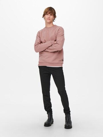 Only & Sons Regular fit Sweatshirt 'Ceres' in Pink