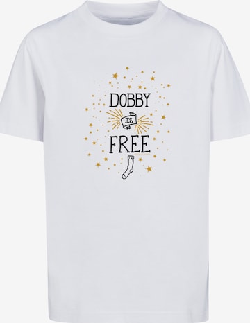 F4NT4STIC Shirt 'Harry Potter Dobby Is Free' in White: front