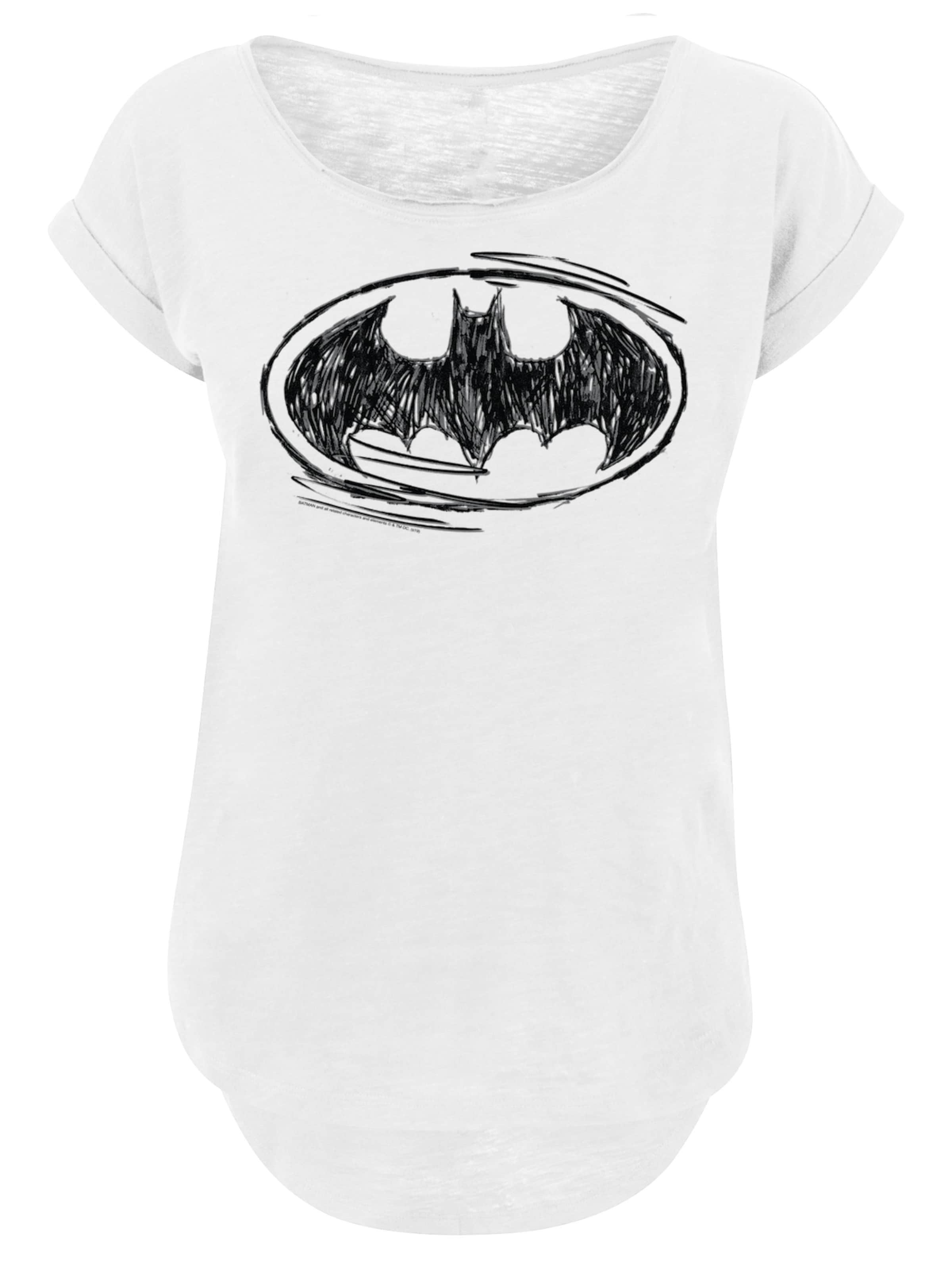 T-shirt 'DC Comics Batman' F4NT4STIC en blanc : devant