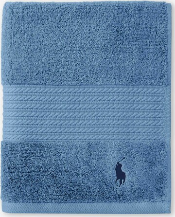 Ralph Lauren Home Shower Towel 'POLO PLAYER' in Blue: front