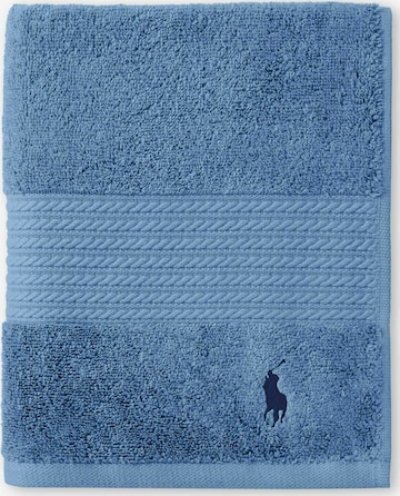 Ralph Lauren Home Shower Towel 'POLO PLAYER' in Blue: front