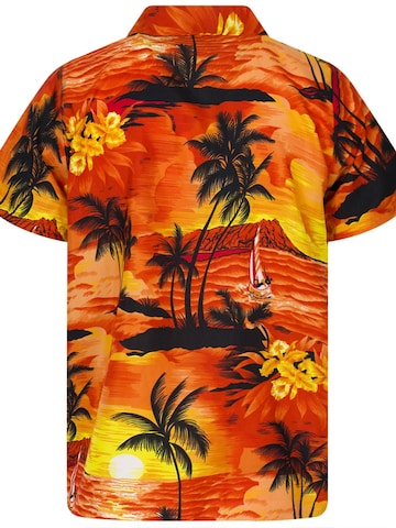 King Kameha Shirt 'Surf'‌‌ in Orange