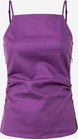 Oval Square Top in Purple: front