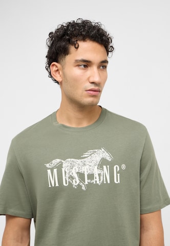 MUSTANG T-Shirt 'Style Austin' in Grün