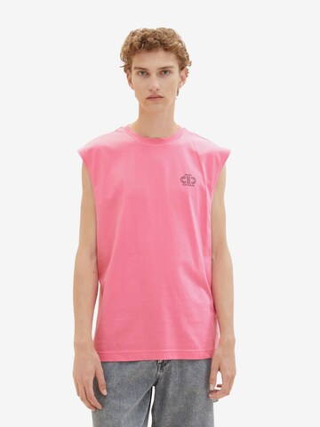 T-Shirt TOM TAILOR DENIM en rose : devant