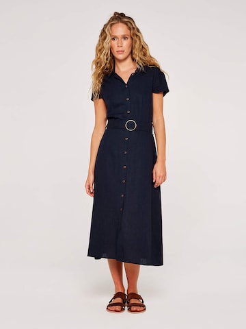 Apricot Shirt Dress in Blue: front