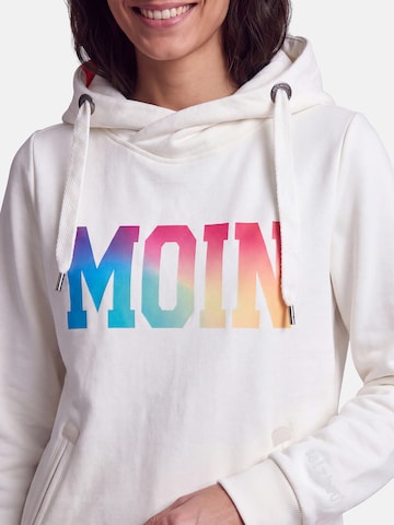 salzhaut Sweatshirt 'Sünn - Moin' in White: front