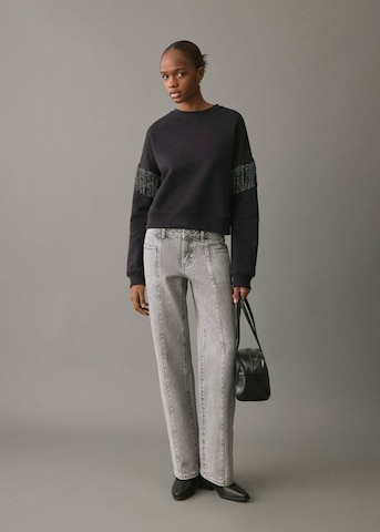 MANGO TEEN Sweatshirt 'Fringe' in Black
