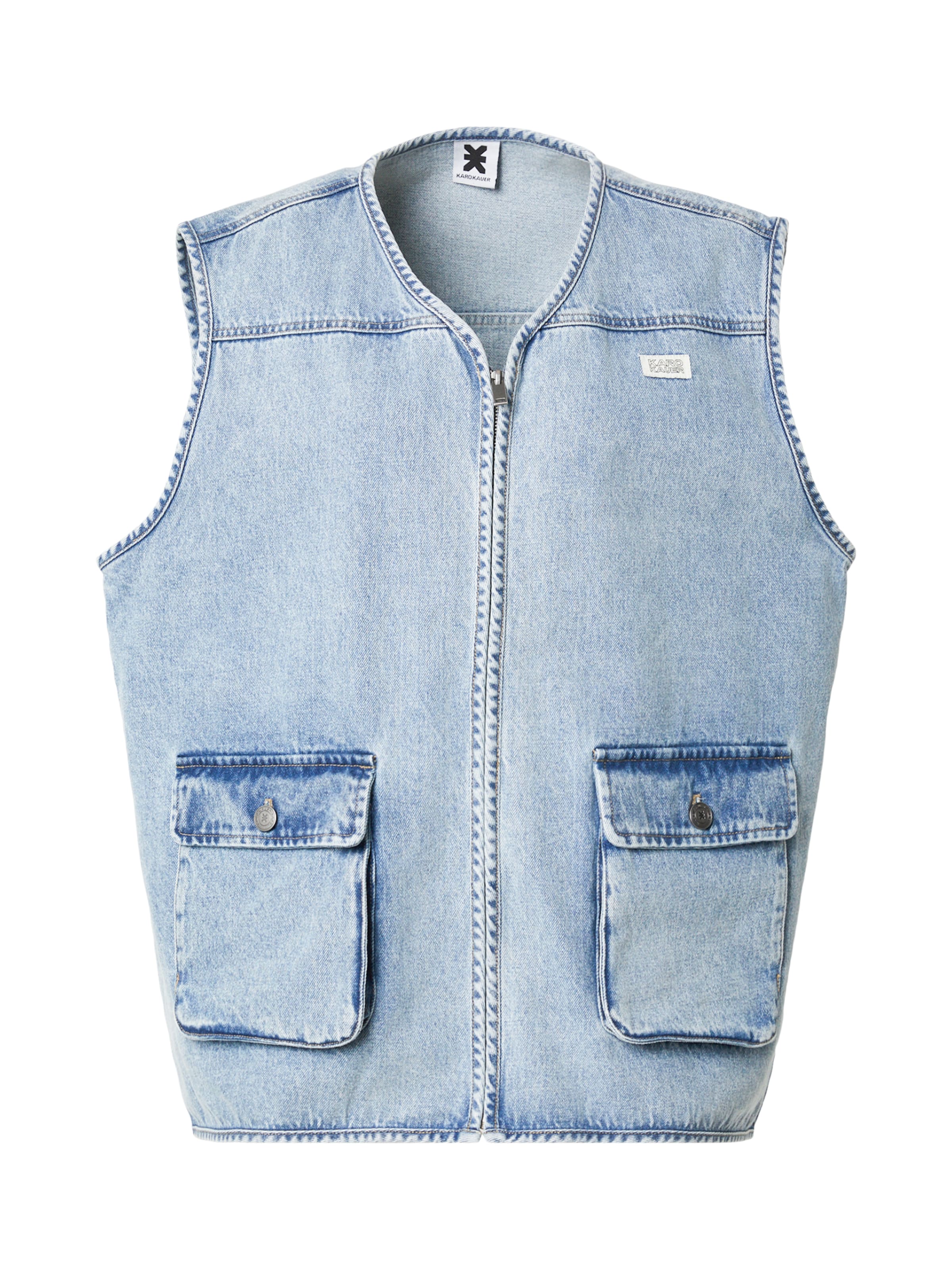 Gilet Karo Kauer en bleu : devant