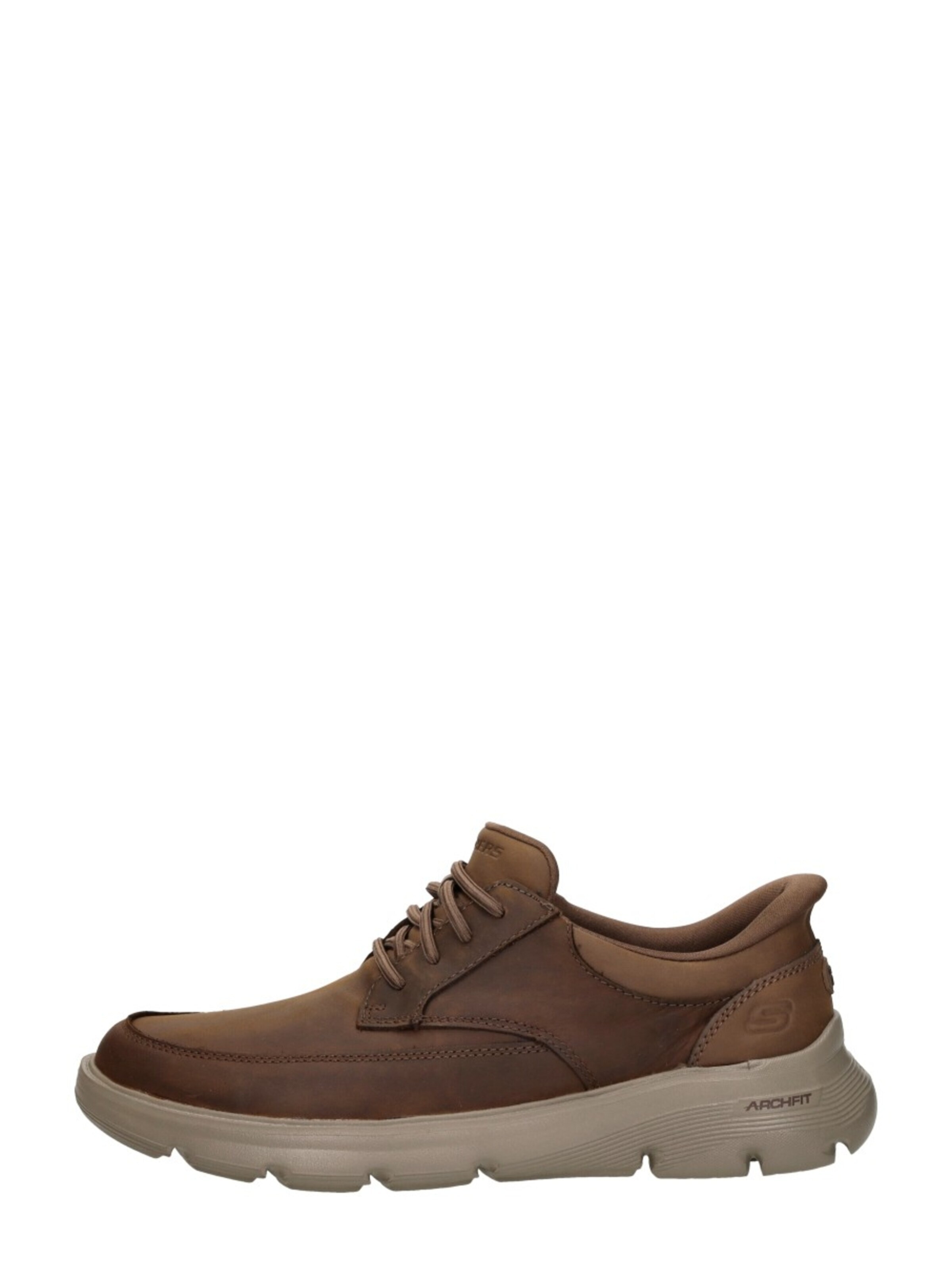 SKECHERS Veterschoen in Bruin: voorkant