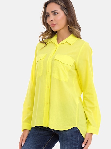 CIPO & BAXX Blouse 'WH123' in Geel
