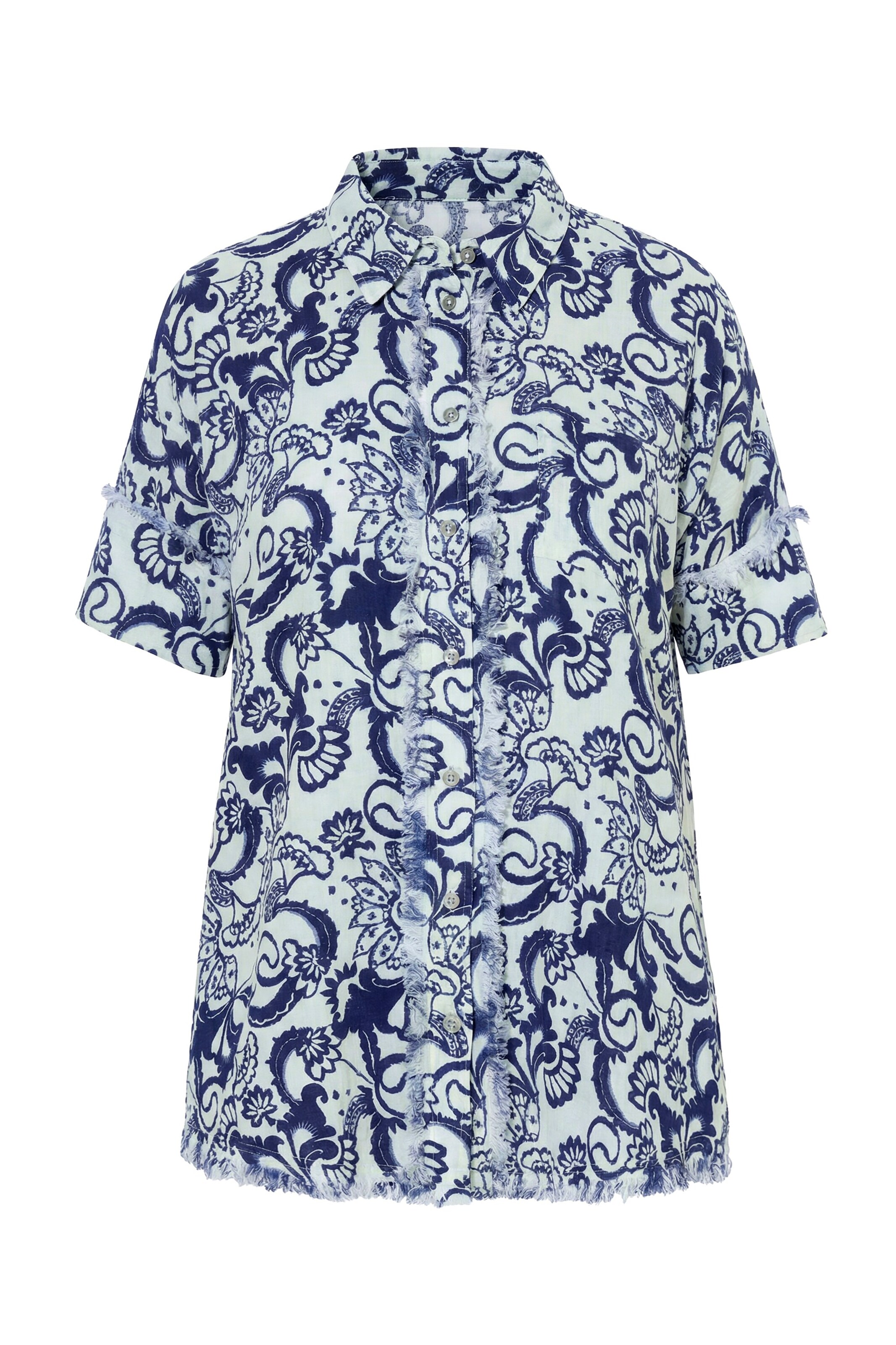 Ulla Popken Bluse in Blau: Vorderseite