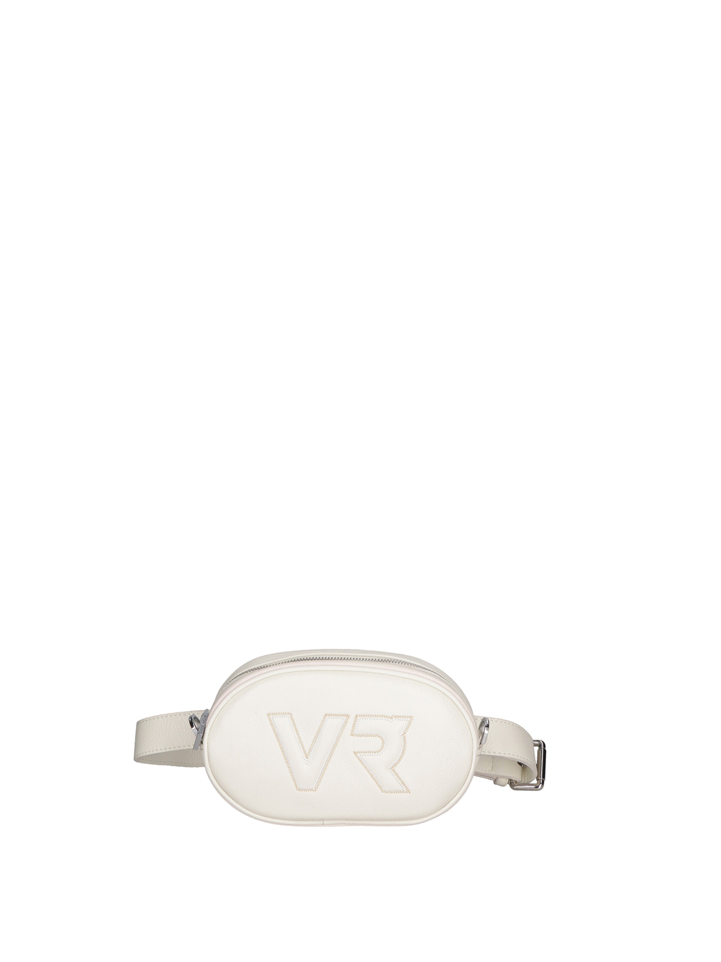 Borsa a tracolla 'Borsa a Tracolla Donna Pelle Dollaro con Zip Virginia Rhinè' di Virginia Rhinè in bianco: frontale
