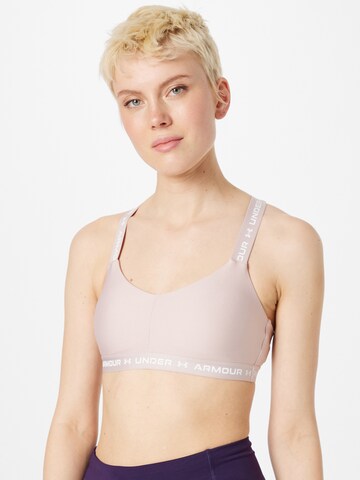 UNDER ARMOUR Bustier Sport bh in Roze: voorkant