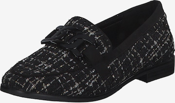 Mocassin LA STRADA en noir : devant