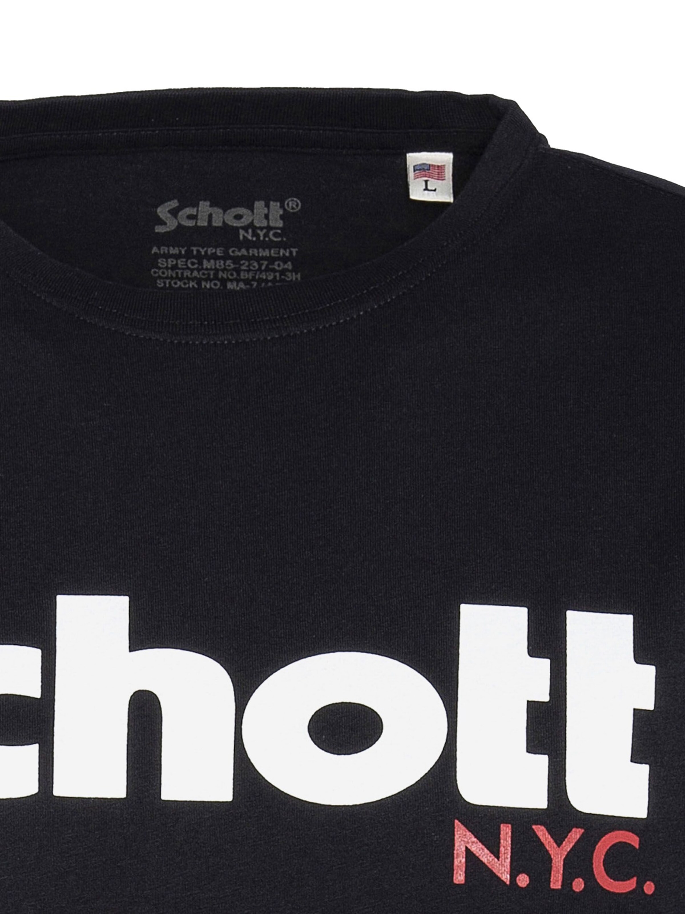 Maglietta di Schott NYC in nero