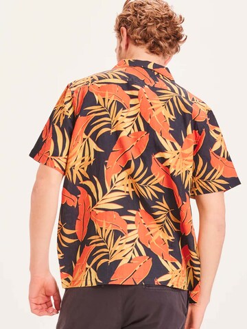 KnowledgeCotton Apparel Regular Fit Hemd in Orange