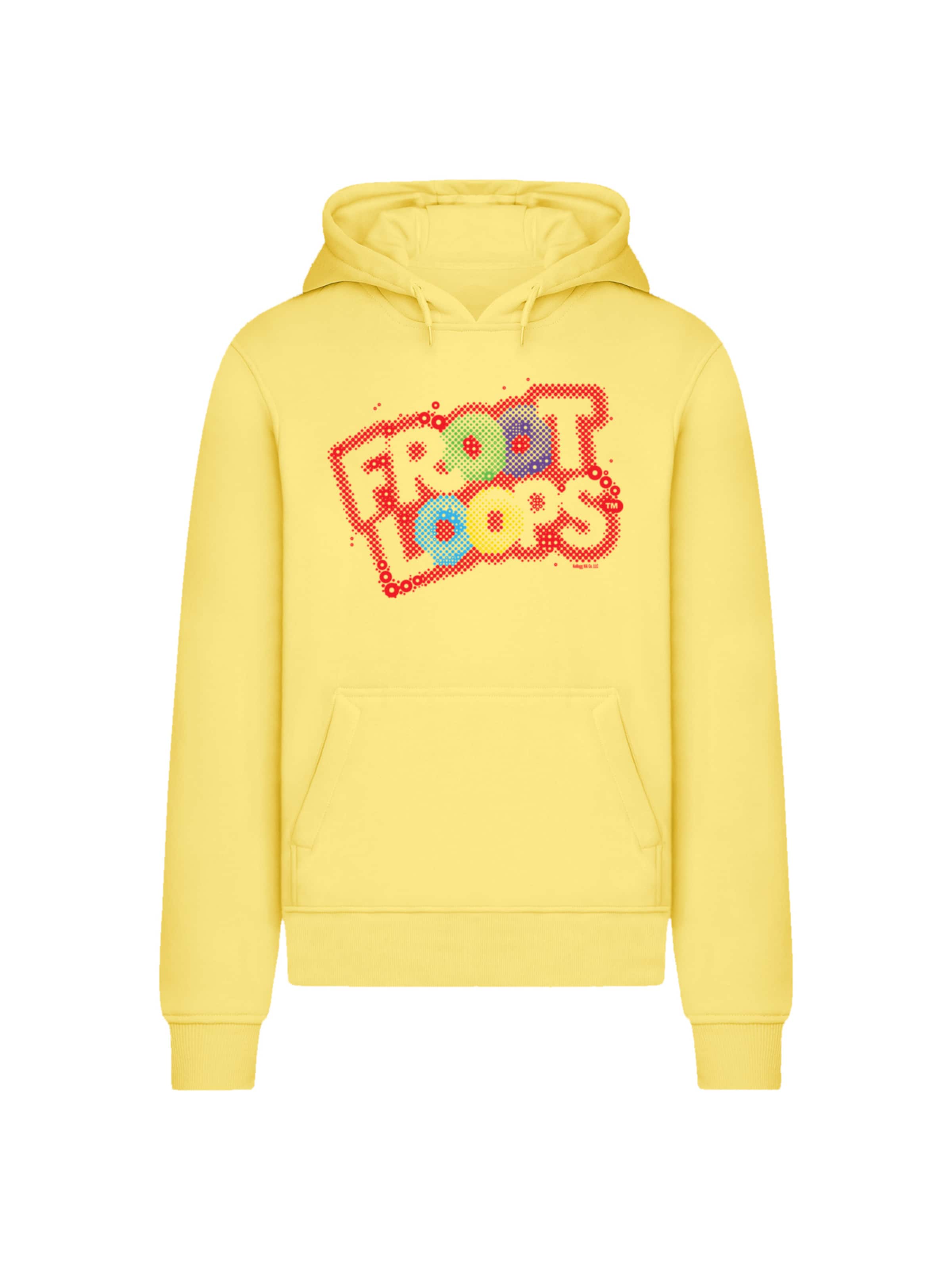 F4NT4STIC Sweatshirt 'Kellogg's Froot Loops Breakfast Cereal Pop Art' in Yellow: front