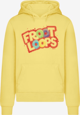 F4NT4STIC Sweatshirt 'Kellogg's Froot Loops Breakfast Cereal Pop Art' in Yellow: front