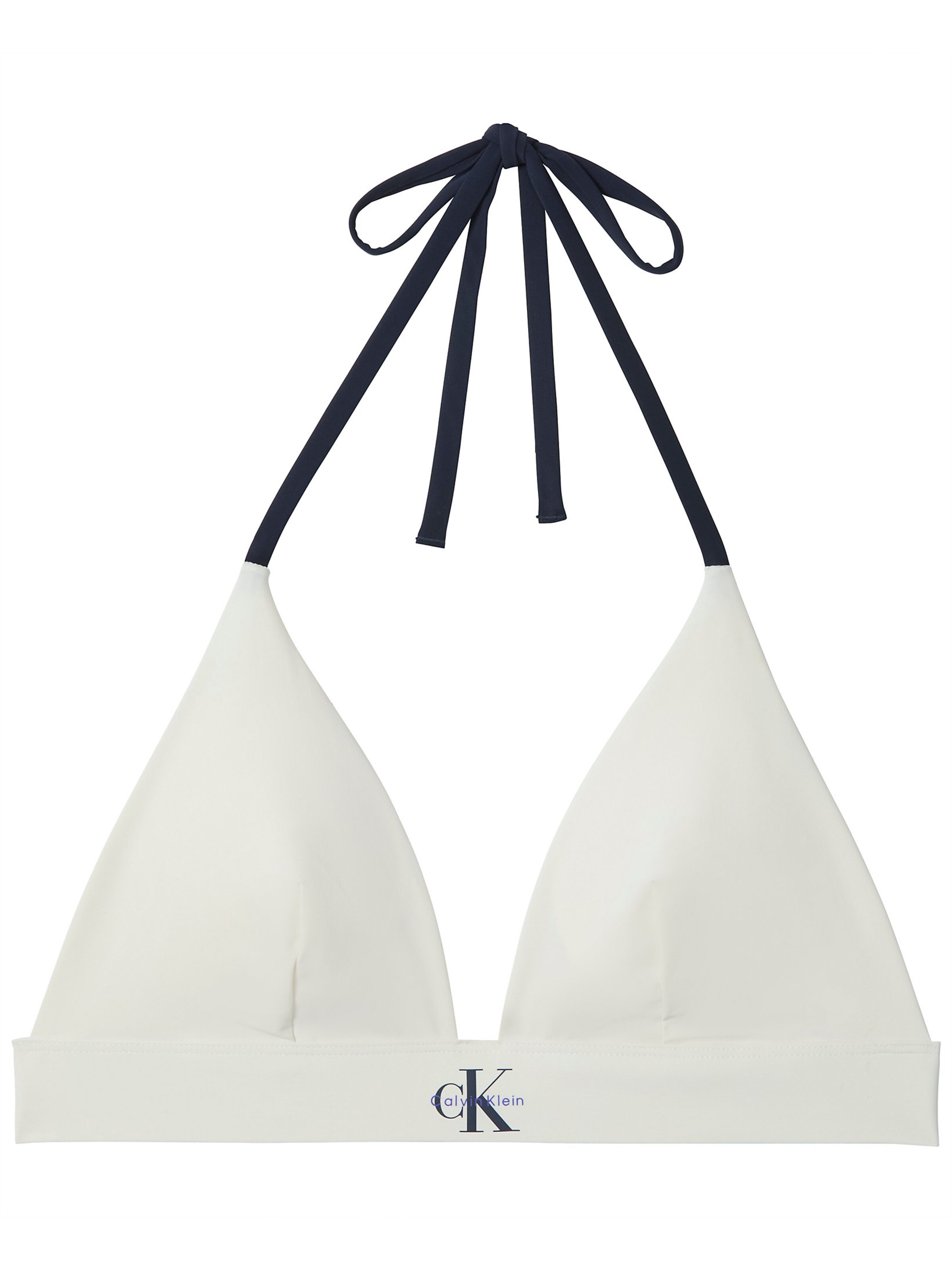 Hauts de bikini 'Halter' Calvin Klein Swimwear en blanc : devant