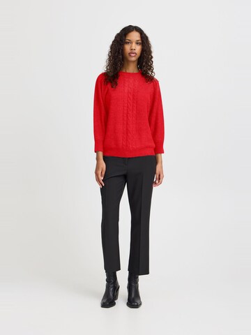 ICHI Sweater 'KAMARA MS3 ' in Red