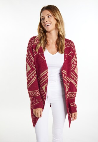 usha FESTIVAL Knit Cardigan in Red: front