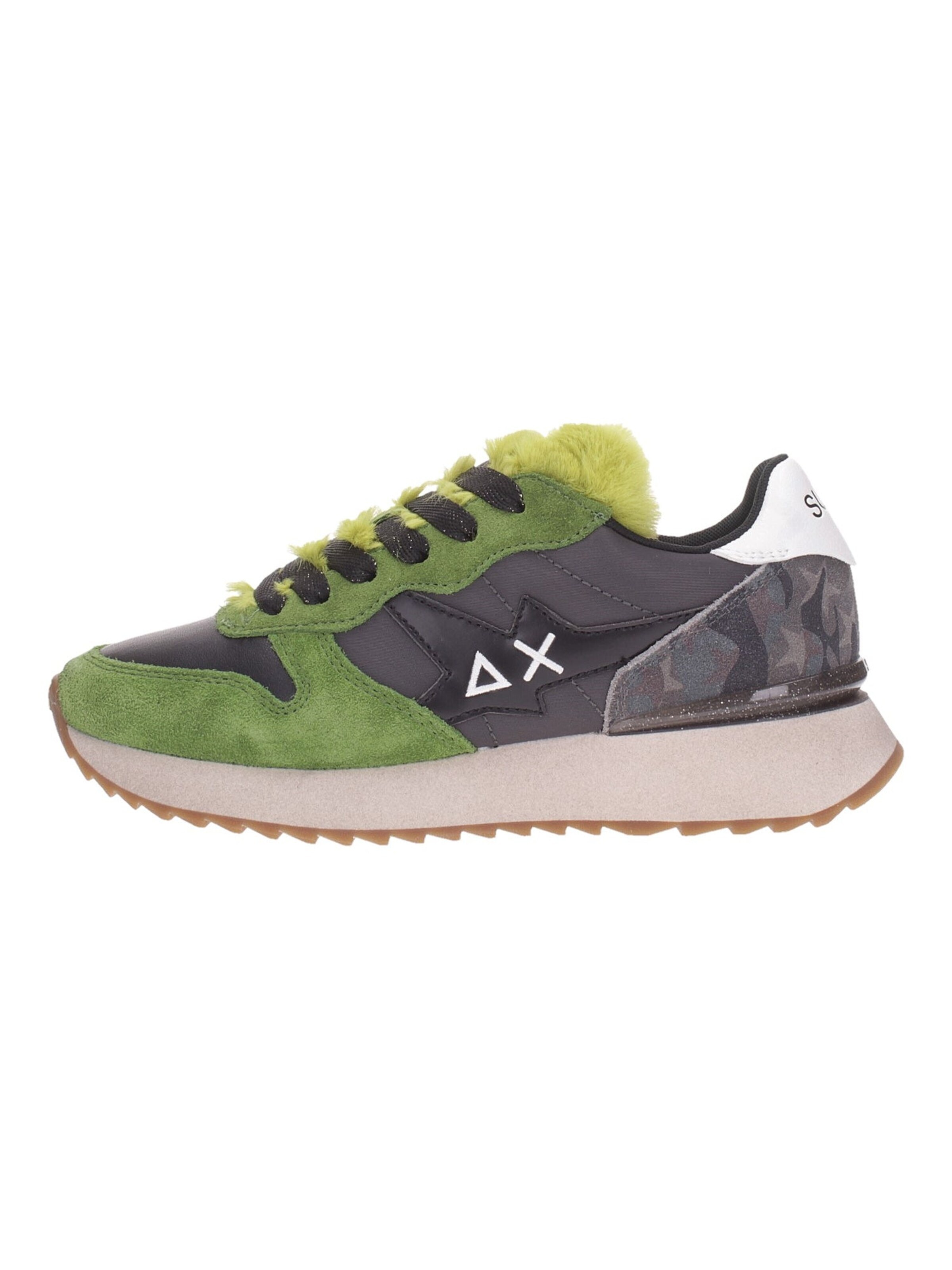 Sneaker bassa di SUN68 in verde: frontale