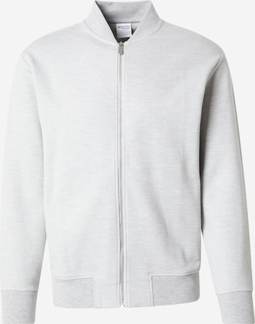 SELECTED Суичъри с качулка 'SLHMack' в сиво: отпред