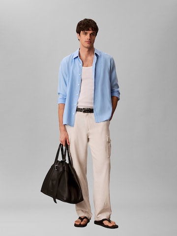 Calvin Klein Regular fit Overhemd in Blauw