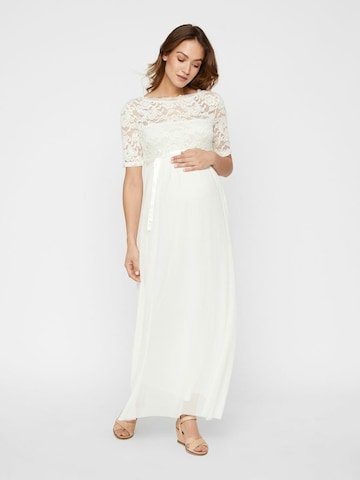 MAMALICIOUS Evening Dress in White: front