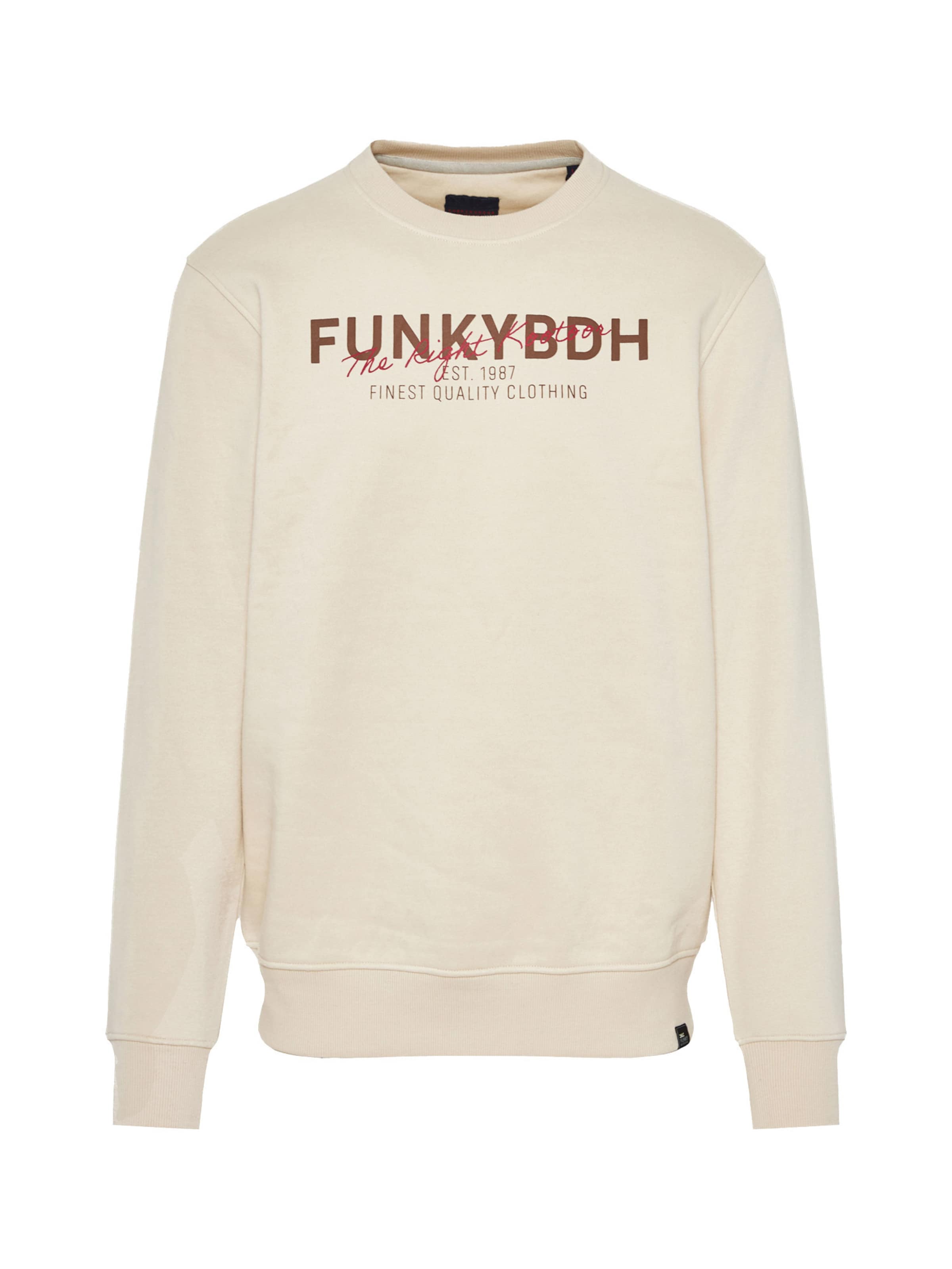 Funky Buddha Sweatshirt in Beige: voorkant