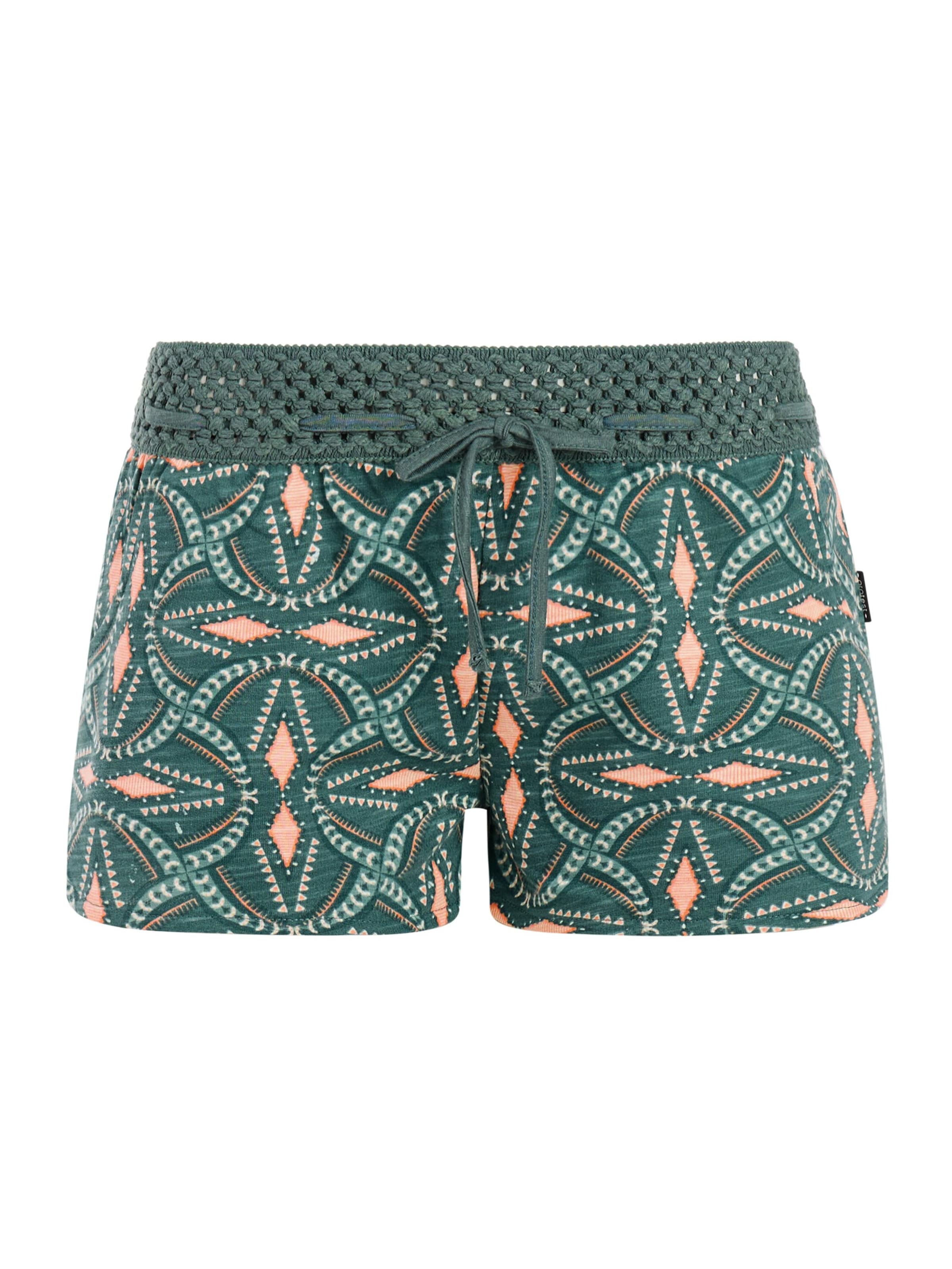 PROTEST Regular Pants 'PRTFlowery' in Green: front