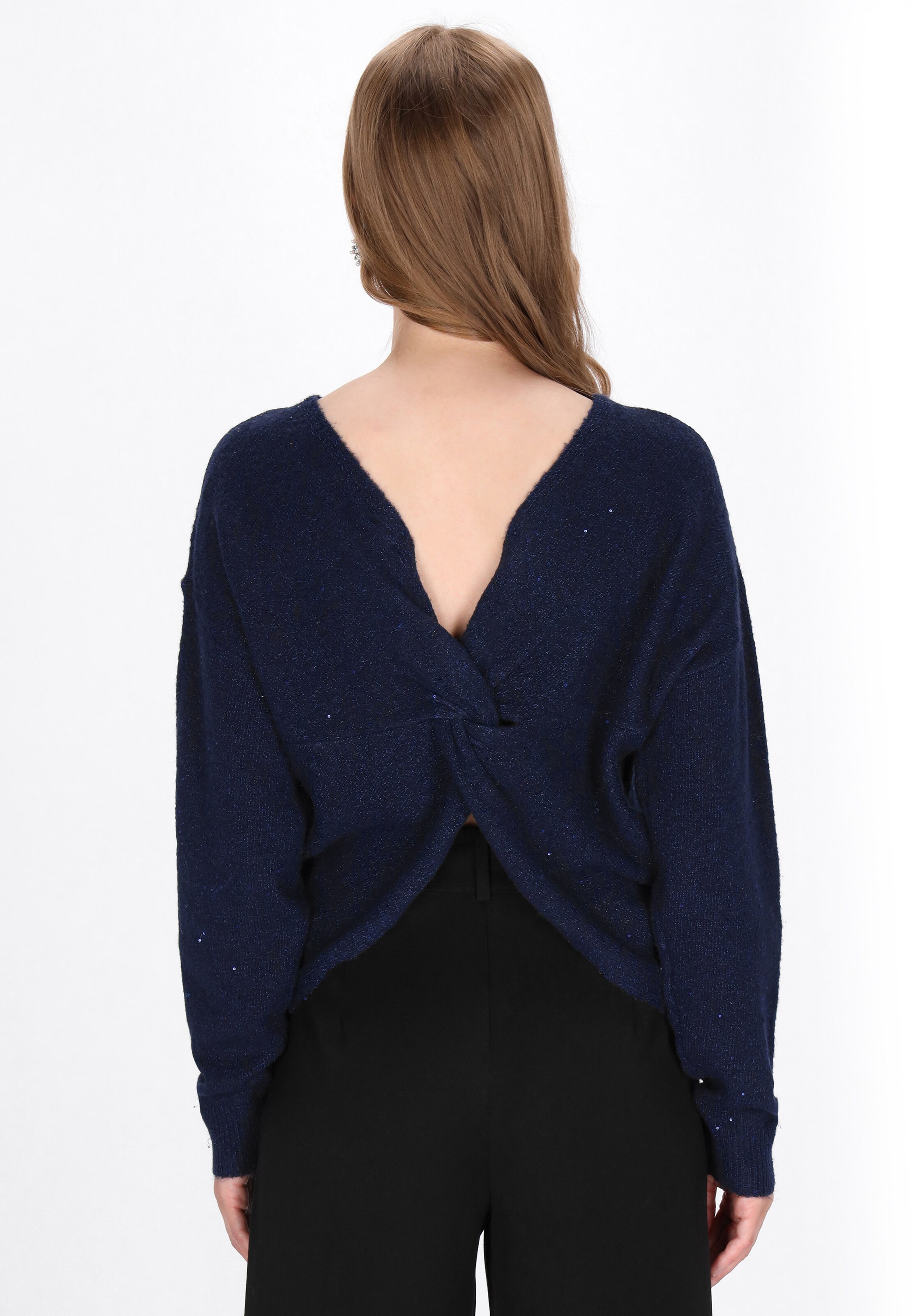 DreiMaster Klassik Trui in Blauw: voorkant