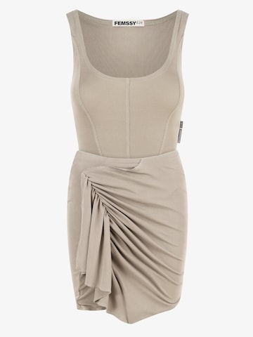 FEMSSY Dress 'BOW' in Grey: front