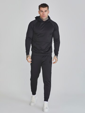 SikSilk Jogginganzug in Schwarz: Vorderseite