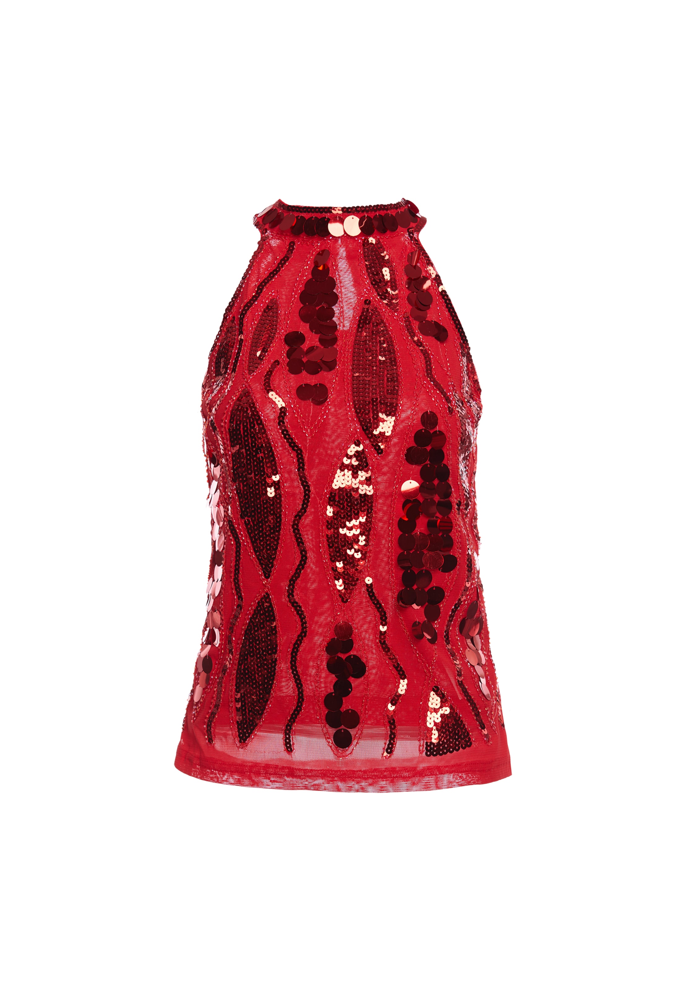 Haut faina en rouge : devant