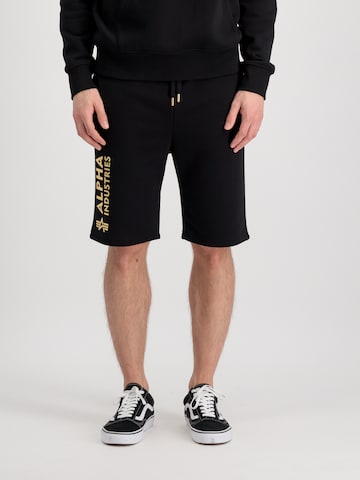 regular Pantaloni di ALPHA INDUSTRIES in nero: frontale